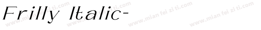 Frilly Italic字体转换